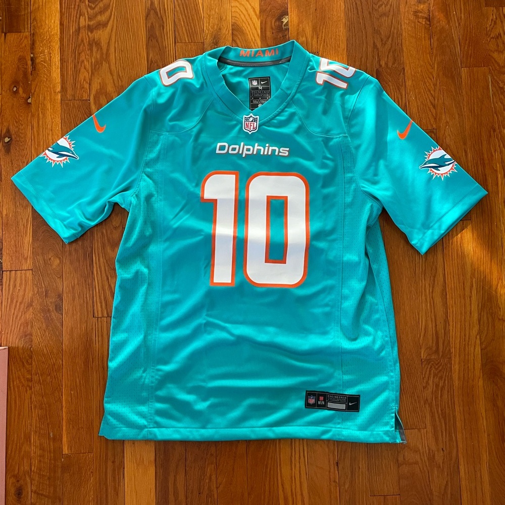 Custom Miami Dolphins NFL Football Tyreek Hill Jersey Men’s Medium